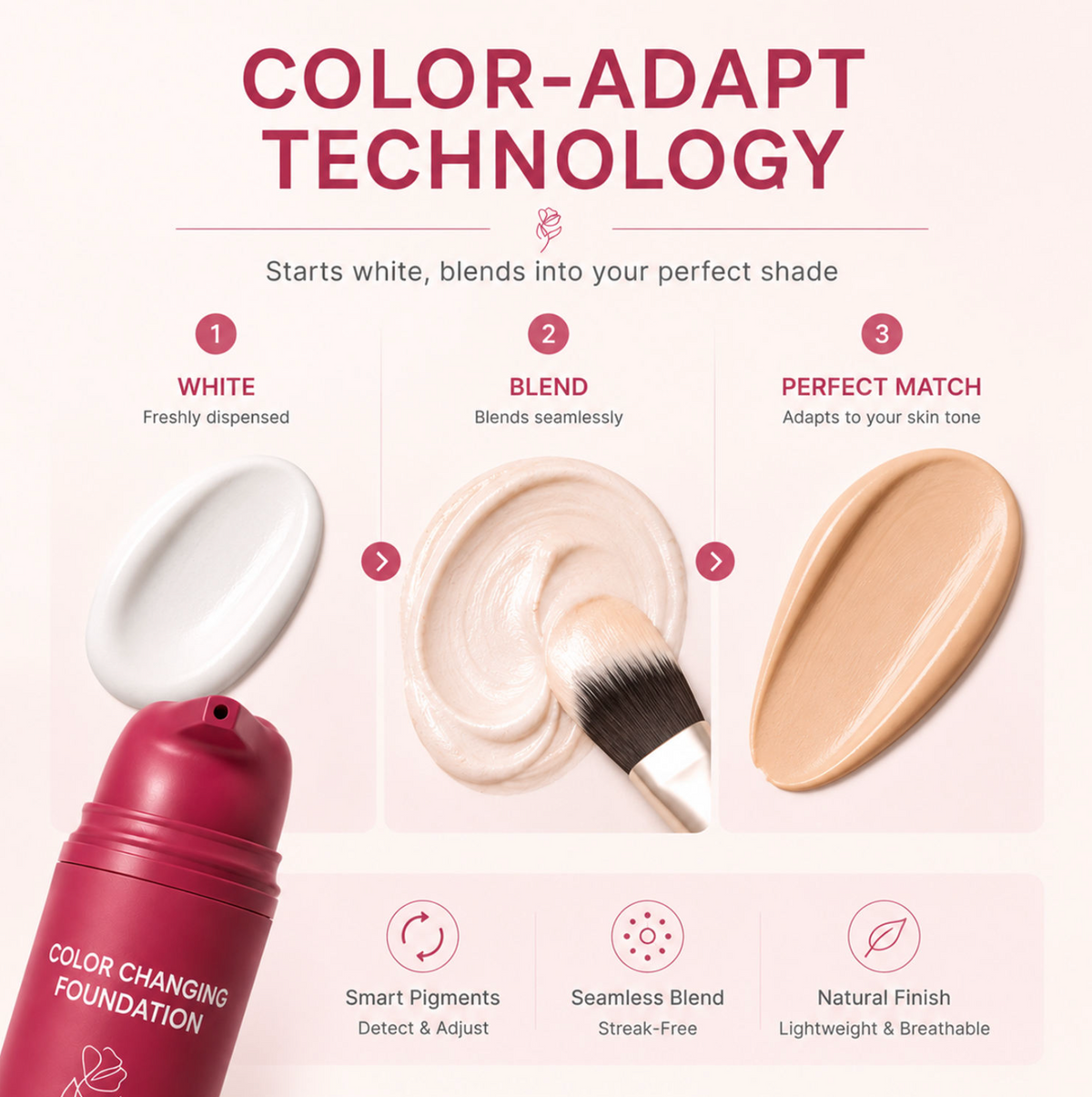 Color-Adapting Liquid Foundation